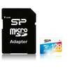Silicon Power microSDXC Elite UHS-1 128GB + adapt SP128GBSTXBU1V20SP