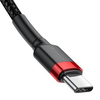 Baseus USB Type-C 60W Gyorstöltő adatkábel 1m, piros/fekete (CATKLFG91)