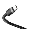 Baseus USB Type-C 60W Gyorstöltő adatkábel 1m, szürke/fekete (CATKLFGG1)