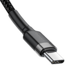 Baseus USB Type-C 60W Gyorstöltő adatkábel 2m, szürke/fekete (CATKLFHG1) Baseus USB Type-C 60W Gyorstöltő adatkábel 2m, szürke/fekete (CATKLFHG1)