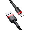 Baseus USB Type-A/Lightning töltőkábel 2m, piros/fekete (CALKLFC19)