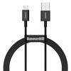 Baseus USB Type-A – Lightning gyorstöltő adatkábel 1m, fekete (CALYSA01) Baseus USB Type-A – Lightning gyorstöltő adatkábel 1m, fekete (CALYSA01)