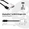 ADA Club3D DISPLAY PORT 1.1 MALE TO DVI-D FEMALE SINGLE LINK PASSIVE ADAPTER