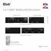 ADA Club3D HDMI 2.1 UHD Switchbox 3 Ports