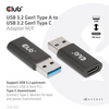 Club3D CAC-1525 USB 3.2 Gen1 Type A - USB 3.2 Gen1 Type C adapter Club3D CAC-1525 USB 3.2 Gen1 Type A - USB 3.2 Gen1 Type C adapter