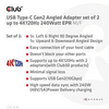 Club 3D CAC-1528 USB Type-C Szögletes adapter, 2 db Club 3D CAC-1528 USB Type-C Szögletes adapter, 2 db