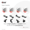 Club 3D CAC-1528 USB Type-C Szögletes adapter, 2 db