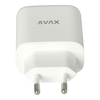 Avax CH360 SPEEDY 65W GaN hálózati töltő USB-A /Type C, fehér Avax CH360 SPEEDY 65W GaN hálózati töltő USB-A /Type C, fehér