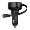 Baseus Enjoyment Pro 55W, USB Type-A autós gyorstöltő, iPhone automata behúzós kábellel