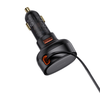 Baseus Enjoyment Pro 55W, USB Type-A autós gyorstöltő, iPhone automata behúzós kábellel
