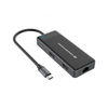 Conceptronic Notebook Dokkoló - DONN14G (Bemenet: USB-C, Kimenet: 2xHDMI+USB-C PD:100W+3xUSB-A+RJ-45, fekete)