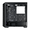 COOLER MASTER Ház Midi ATX MasterBox 520 + 3db Ventilátor + HUB, Tápegység nélkül, Üvegfalú, fekete