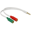 Delock 65447 1x 3.5mm - 2x 3.5mm Headset Stereo jack átalakító