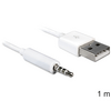 Delock 83182 USB-A / sztereo jack 3,5mm kábel, 1m