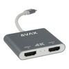 AVAX HB902 USB TypeC - 2x HDMI DUAL monitor adapter AVAX HB902 USB TypeC - 2x HDMI DUAL monitor adapter