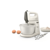 Kézimixer tállal 5seb 450W fehér-szürke Kézimixer tállal 5seb 450W fehér-szürke