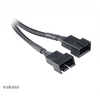Akasa AK-CBFA04-KT04 2x 4pin PWM ventilátor kábel, 15cm