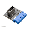 KAB Akasa - USB3.1 - 19-pin motherboard header - AK-CBUB51-BK KAB Akasa - USB3.1 - 19-pin motherboard header - AK-CBUB51-BK
