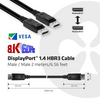 Club 3D CAC-2068 DisplayPort 1.4 8K60Hz kábel, 2 m Club 3D CAC-2068 DisplayPort 1.4 8K60Hz kábel, 2 m