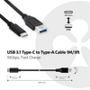 Club 3D CAC-1523 USB Type-C – Type-A Kábel, 1 m
