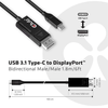 KAB Club3D USB TYPE C TO DP 1.4 8K60HZ HDR  1.8M kábel