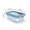 Tefal OneClick Négyszögletű tároló, 0,5l, kék (N1210110)