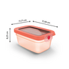 Tefal OneClick Négyszögletű tároló, 0,75l, narancs(N1210510)