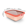 Tefal OneClick Négyszögletű tároló, 2,3l, narancs (N1211410) Tefal OneClick Négyszögletű tároló, 2,3l, narancs (N1211410)