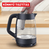 Tefal KO2G08E0 Morning Glass vízforraló, fekete Tefal KO2G08E0 Morning Glass vízforraló, fekete
