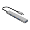 Orico USB3.0 Hub - AH-13-GY/26/ (4 port, Bemenet: USB-C, Kimenet: 1xUSB-A 3.0, 3xUSB-A 2.0, ezüst)