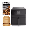 Premium 2,airfryer,fekete,6,2L