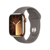 Apple Watch Series 9 GPS + Cellular, 41mm, arany rozsdamentes acéltok, agyag sportszíj, S/M (MRJ53QH/A) Apple Watch Series 9 GPS + Cellular, 41mm, arany rozsdamentes acéltok, agyag sportszíj, S/M (MRJ53QH/A)