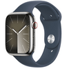 Apple Watch Series 9 GPS + Cellular, 45mm, ezüst rozsdamentes acéltok, viharkék sportszíj, S/M (MRMN3QH/A) Apple Watch Series 9 GPS + Cellular, 45mm, ezüst rozsdamentes acéltok, viharkék sportszíj, S/M (MRMN3QH/A)