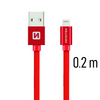 Swissten USB/Lightning Adat- és töltőkábel, piros, 0,2 m (71523106) Swissten USB/Lightning Adat- és töltőkábel, piros, 0,2 m (71523106)