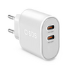 SBS 35W Power Delivery 2x USB-C Hálózati töltő, fehér (TETR2CPD35W) SBS 35W Power Delivery 2x USB-C Hálózati töltő, fehér (TETR2CPD35W)