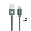 Swissten USB/Lightning Adat- és töltőkábel, szürke, 0,2 m (71523102) Swissten USB/Lightning Adat- és töltőkábel, szürke, 0,2 m (71523102)