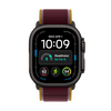Apple Watch Ultra 4, Fekete titán tok, Burgundy terep pánt, S/M (MJC34QH/A)