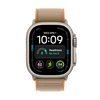Apple Watch Ultra 4, Natúr titán tok, Homokszín terep pánt, S/M (MJAJ4QH/A)