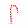 Karácsonyi cukorbot 9,2 cm piros/fehér