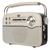 Trevi RA 7F50 BT Hordozható vintage napelemes rádió, krémfehér Trevi RA 7F50 BT Hordozható vintage napelemes rádió, krémfehér