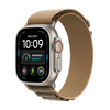 Apple Watch Ultra 4, Natúr titán tok, Sivatagszín alpesi pánt, S (MJAE4QH/A)