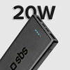 SBS  PowerBank 20000mAh PD 20W fekete