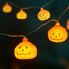 Halloween LED-es fényfüzér tök