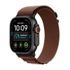 Apple Watch Ultra 4, Fekete titán tok, Burgundy alpesi pánt, L (MJC24QH/A)