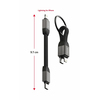 Swissten kábel kulcstartó, USB-C/lightn
