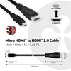 Micro HDMI HDMI 2.0 4K60Hz kábel 1m