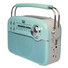 Trevi RA 7F50 BT Hordozható vintage napelemes rádió, tiffany zöld Trevi RA 7F50 BT Hordozható vintage napelemes rádió, tiffany zöld