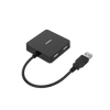 USB 2.0 HUB, BUSPOWERED 1-4, BK,V2