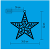 LED-es ablakdísz, akril csillag, elemes