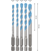 Bosch EXPERT HEX-9 MultiConstruction fúrókészlet, 5 db (2608900585) Bosch EXPERT HEX-9 MultiConstruction fúrókészlet, 5 db (2608900585)